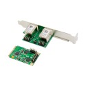 Mini PCI Express 2-port RJ45 Gigabit Ethernet Network Adapter