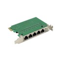 PCIe x1 5-port RJ45 10/100Mbps Fast Ethernet Network Switch Card