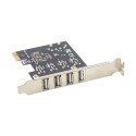 PCIe x1 4-port USB 2.0 Type-A USB Host Card