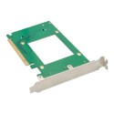 PCIe 3.0 x16 1-port Drive Adapter for 2.5-in U.2 SFF8639 NVMe SSD or 2.5-in SATA Drive