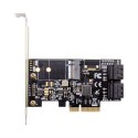 PCIe 3.0 x4 1-port M.2 B-key & 4-port SATA III Expansion Card