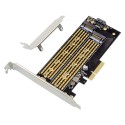 PCIe 3.0 x4 1-port M.2 B-key & 1-port M.2 M-key Controller Card