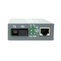 Single Fiber Fast Ethernet Standalone WDM / BiDi Fiber Media Converter, 1-port Fiber & 1-port RJ45, Tx:1310nm/Rx:1550nm, Singlemode, 40km