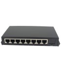 Single Fiber Fast Ethernet Standalone WDM / BiDi Fiber Media Converter, 2-port Fiber & 8-port RJ45, Tx:1490nm/Rx:1550nm, Singlemode, 80km