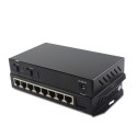 Single Fiber Fast Ethernet Standalone WDM / BiDi Fiber Media Converter, 2-port Fiber & 8-port RJ45, Tx:1490nm/Rx:1550nm, Singlemode, 80km