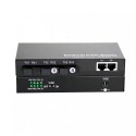 Single Fiber Fast Ethernet Standalone WDM / BiDi Fiber Media Converter, 3-port Fiber & 2-port RJ45, Tx:1310nm/Rx:1550nm, Singlemode, 40km