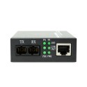 Dual Fiber 10/100Base-TX to 100Base-FX Fast Ethernet Standalone Fiber Media Converter, 1-port Fiber & 1-port RJ45, 1310nm Multimode, 2km