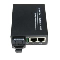 Dual Fiber 10/100Base-TX to 100Base-ZX Fast Ethernet Standalone Fiber Media Converter, 1-port Fiber & 2-port RJ45, 1550nm Singlemode, 80km